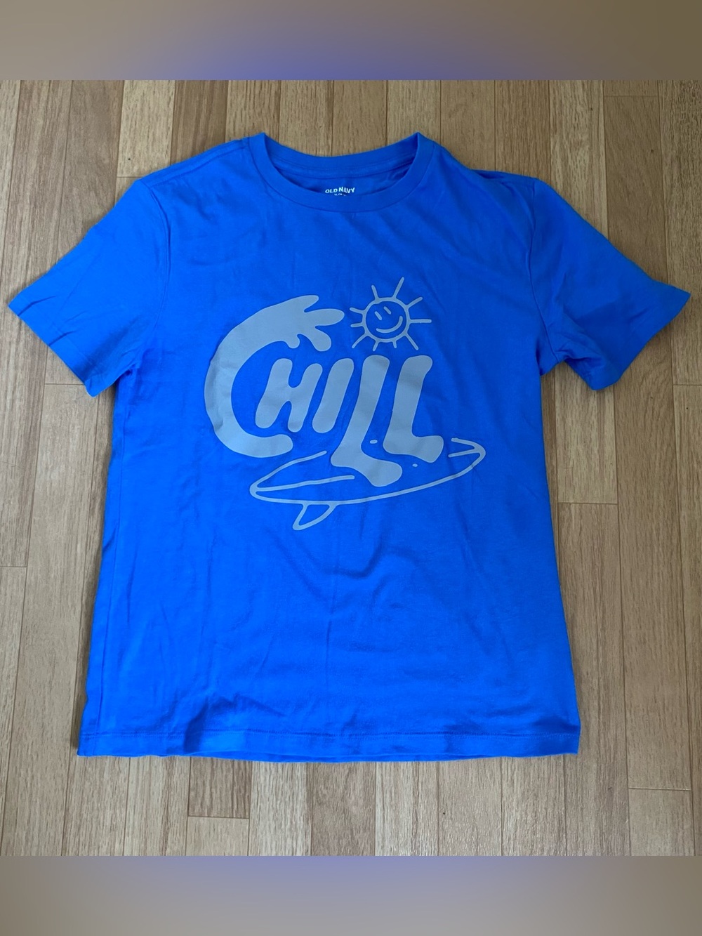 NWT Blue 'Chill' Graphic Tee Size XL